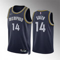 Mens Memphis Grizzlies #14 Danny Green 2021-22 Navy Diamond Badge NBA75TH City Edition Jersey