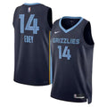 Mens Memphis Grizzlies #14 Zach Edey Navy Icon Edition Swingman Jersey