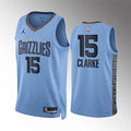 Mens Memphis Grizzlies #15 Brandon Clarke 2022-23 Light Blue Statement Edition Jersey