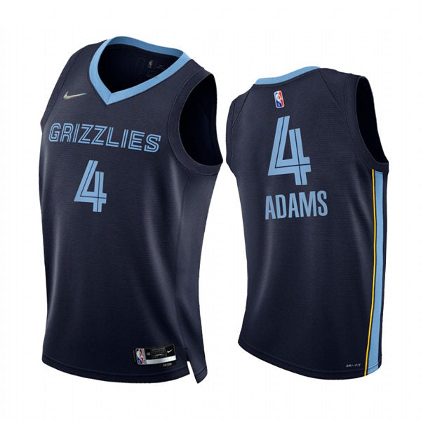 Mens Memphis Grizzlies #4 Steven Adams Navy Icon Edition Jersey