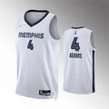 Mens Memphis Grizzlies #4 Steven Adams White Association Edition Jersey