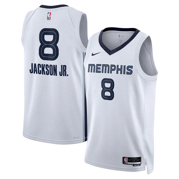 Mens Memphis Grizzlies #8 Jaren Jackson Jr. White Association Edition Jersey