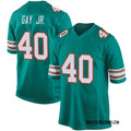 Mens Miami Dolphins #40 Willie Gay Jr. Nike Aqua Alternate F.U.S.E. Vapor Limited Jersey