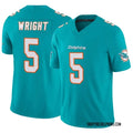 Mens Miami Dolphins #5 Jaylen Wright Nike Aqua F.U.S.E. Vapor Limited Jersey