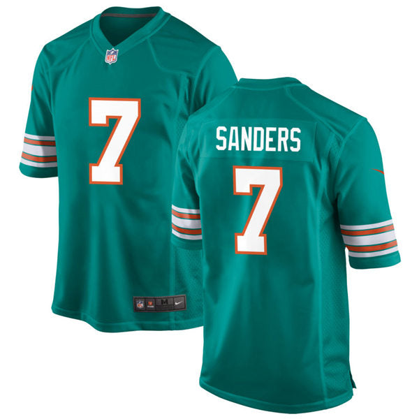 Mens Miami Dolphins #7 Jason Sanders Nike Aqua Retro Alternate Vapor Limited Jersey