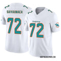 Mens Miami Dolphins #72 Jonah Savaiinaea Nike Home White F.U.S.E. Vapor Limited Jersey