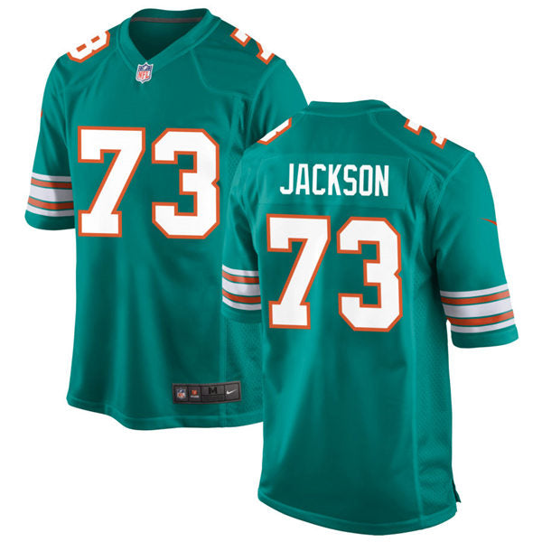 Mens Miami Dolphins #73 Austin Jackson Nike Aqua Retro Alternate Vapor Limited Jersey