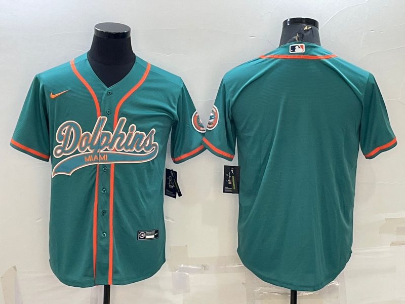 Men’s Miami Dolphins Aqua Blank Jersey