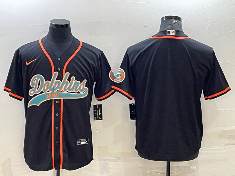 Men’s Miami Dolphins Black Blank Jersey