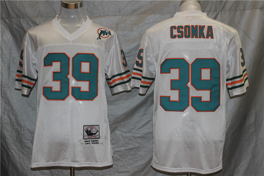 Men’s Miami Dolphins Larry Csonka Mitchell & Ness White Legacy Jersey