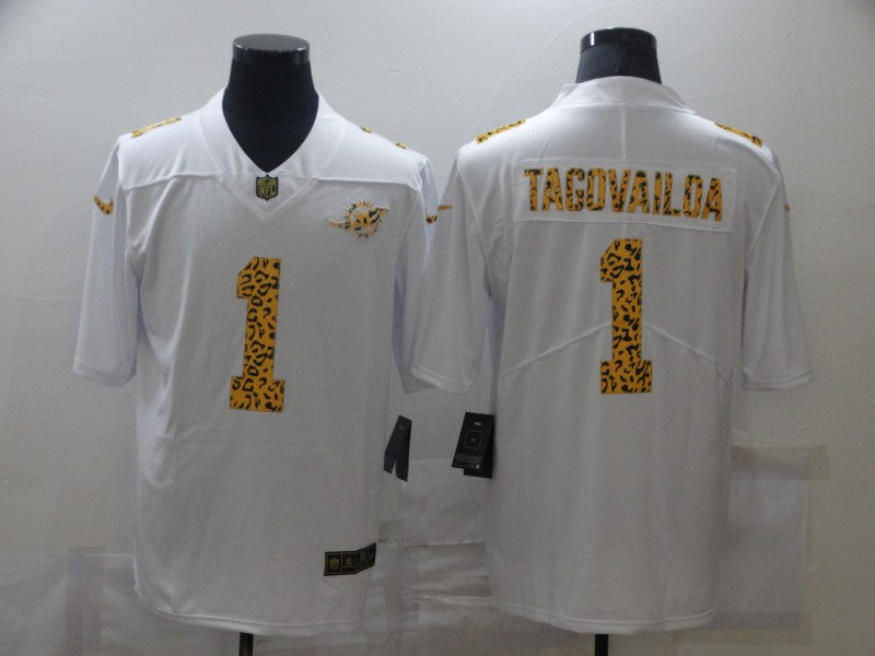 Men’s Miami Dolphins Tua Tagovailoa #1 White Jersey