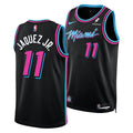 Mens Miami Heat #11 Jaime Jaquez Jr. Black 2025-26 City Edition Swingman Jersey