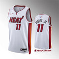 Mens Miami Heat #11 Jaime Jaquez Jr. Nike White Association Edition Swingman Jersey