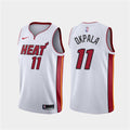 Mens Miami Heat #11 KZ Okpala Diamond Nike White Association Edition Swingman Jersey
