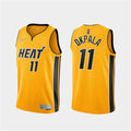 Mens Miami Heat #11 KZ Okpala Nike Gold Earned Edition Swingman Jersey