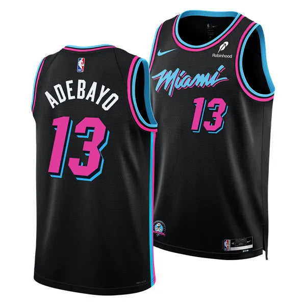 Mens Miami Heat #13 Bam Adebayo Black 2025-26 City Edition Swingman Jersey
