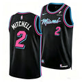 Mens Miami Heat #2 Davion Mitchell Black 2025-26 City Edition Swingman Jersey