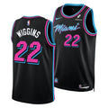 Mens Miami Heat #22 Andrew Wiggins Black 2025-26 City Edition Swingman Jersey