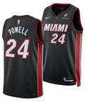 Mens Miami Heat #24 Norman Powell Nike Black Icon Edition Swingman Jersey