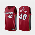 Mens Miami Heat #40 Udonis Haslem Jordan Red Statement Edition Swingman Jersey