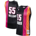Mens Miami Heat #55 Jason Williams Mitchell & Ness 2005-06 Hardwood Classics Jersey Pink Black