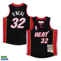 Mens Miami Heat Retired Player #32 Shaquille O’Neal Black Mitchell & Ness 2005-06 Hardwood Classics Jersey