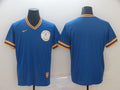 Men’s Milwaukee Brewers Blue Road Cooperstown Collection Blank Jersey