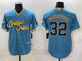 Men’s Milwaukee Brewers Jacob Misiorowski #32 Powder Blue City Connect Jersey