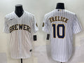 Men’s Milwaukee Brewers Sal Frelick #10 White Jersey