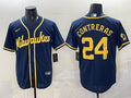 Men’s Milwaukee Brewers William Contreras #24 Navy Jersey