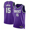 Mens Milwaukee Bucks #15 Nate Ament Purple Classic Edition Jersey
