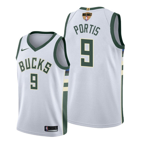 Mens Milwaukee Bucks #9 Bobby Portis Nike White Association Edition Swingman Jersey