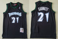 Mens Minnesota Timberwolves #21 Kevin Garnett Black Mitchell & Ness 1997-98 Hardwood Classics Jersey
