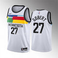 Men’s Minnesota Timberwolves #27 Rudy Gobert  White 2022-23 City Edition Jersey
