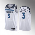 Men’s Minnesota Timberwolves #3 Jaden McDaniels White Association Edition Player Jersey