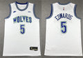 Mens Minnesota Timberwolves #5 Anthony Edwards 2023-24 Classic Edition Jersey – White