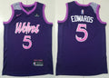 Mens Minnesota Timberwolves #5 Anthony Edwards 2025-26 Navy Purple City Edition Swingman Jersey