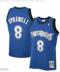 Men’s Minnesota Timberwolves #8 Latrell Sprewell Mitchell & Ness 2001-02 Hardwood Classics Swingman Jersey Blue