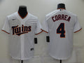 Men’s Minnesota Twins Carlos Correa #4 White Baseball Jersey