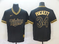 Men’s Minnesota Twins Kirby Puckett #34 Black Baseball Jersey