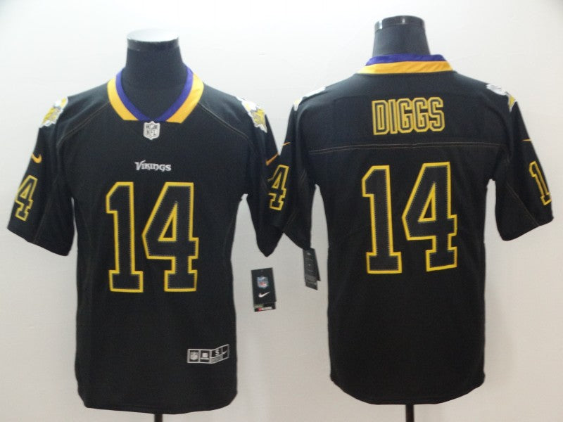 Men’s Minnesota Vikings #14 Stefon Diggs Black Jersey