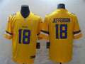 Men’s Minnesota Vikings #18 Justin Jefferson Nike Gold Inverted Limited Jersey