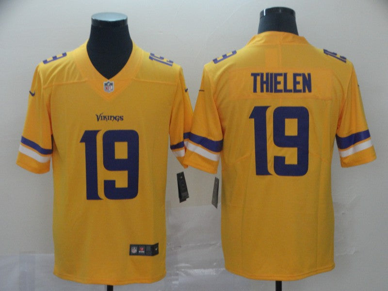 Men’s Minnesota Vikings #19 Adam Thielen Nike Gold Inverted Limited Jersey