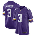 Men’s Minnesota Vikings #3 Jordan Addison Nike Purple Vapor Untouchable Limited Palyer Jersey