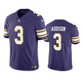 Men’s Minnesota Vikings #3 Jordan Addison Purple Classic F.U.S.E. Limited Jersey