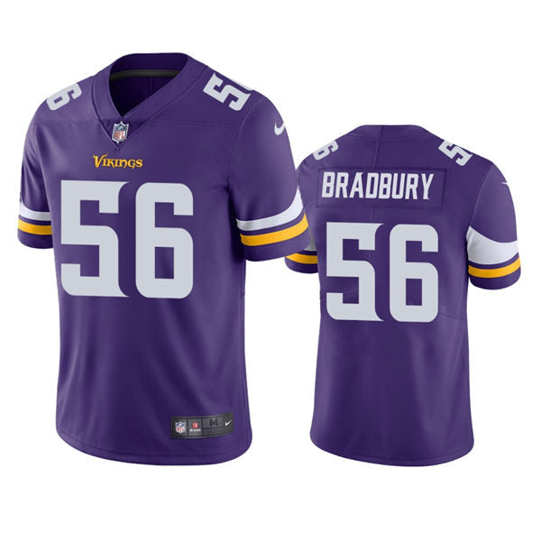 Men’s Minnesota Vikings #56 Garrett Bradbury Nike Purple Vapor Untouchable Limited Jersey