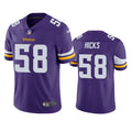 Men’s Minnesota Vikings #58 Jordan Hicks Nike Purple Vapor Untouchable Limited Player Jersey