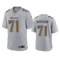 Men’s Minnesota Vikings #71 Christian Darrisaw Gray Atmosphere Fashion Game Jersey