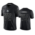 Men’s Minnesota Vikings #75 Brian O’neill Black Reflective Limited Jersey