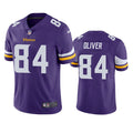 Men’s Minnesota Vikings #84 Josh Oliver Nike Purple Vapor Untouchable Limited Palyer Jersey